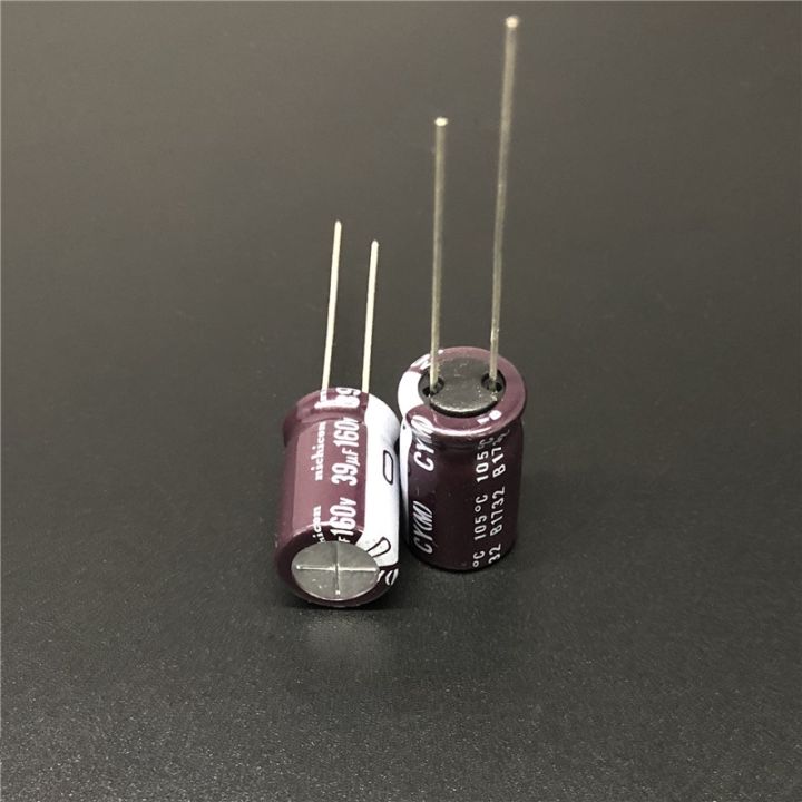 10pcs-100pcs-39uf-160v-nichicon-cy-series-10x16mm-high-ripple-current-long-life-160v39uf-aluminum-electrolytic-capacitor