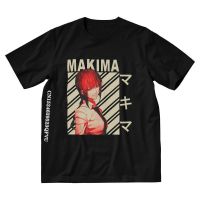 Fashion Saw Man Makima Tshirt Men Novelty T Shirts Emo Clothes Anime Manga Tshirt Cotton Gothic Anime Clothing Graphic