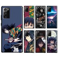 【cw】 Tomioka Giyuu Demon Slayer Phone Case For Samsung Galaxy Note 20 Ultra S8 S9 S10 Plus S20 FE S21 S22 Ultra Back Cover