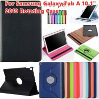 สำหรับ Samsung Galaxy Tab A 10.1 "2019 SM-T510 T515แท็บเล็ต360 ° อัจฉริยะเป็นหนังหมุนได้ฝาพับฝาครอบ