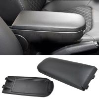 Black Leather Car Center Console Armrest Cover Lid for Skoda Octavia Fabia Roomster Rapid Accessories Pipe Fittings Accessories