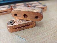 แคล้มจับบัสบาร์ทองแดง BUS BARE CLAMP 3X25MM. GR91 "TVK"  (ราคาต่อ 1 ชิ้น)