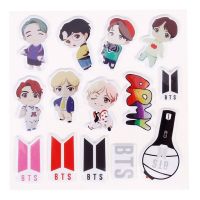 สติ๊กเกอร์ kpop bts 3 d bubble pvc สําหรับติดตกแต่ง