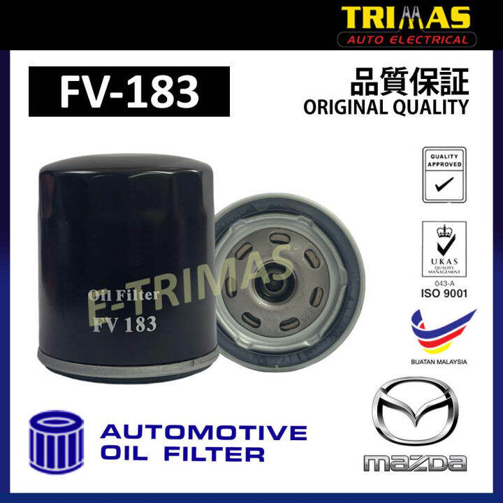 TRIMAS Oil Filter Mazda 3 6 CX5 CX7 Penapis Minyak Hitam Enjin Kereta