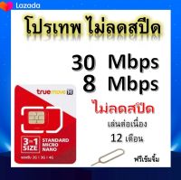 ซิมโปรเทพ 30 - 8  Mbps ไม่ลดสปีด เล่นไม่อั้น +โทรฟรีทุกเครือข่ายได้ แถมฟรีเข็มจิ้มซิ