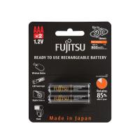 Fujitsu ถ่านชาร์จ Premium (สีดำ) 1.2V ขนาด AAA Min.900 mAh 500cycle บรรจุ 2 ก้อน/แพ็คไฟและหลอดไฟ