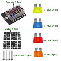 รถผู้ถือใบมีดกล่องฟิวส์126วิธีดัดแปลง Terminal Block ฟิวส์ LED ไฟเตือนสำหรับรถเรือ Marine Trike 24V 12V