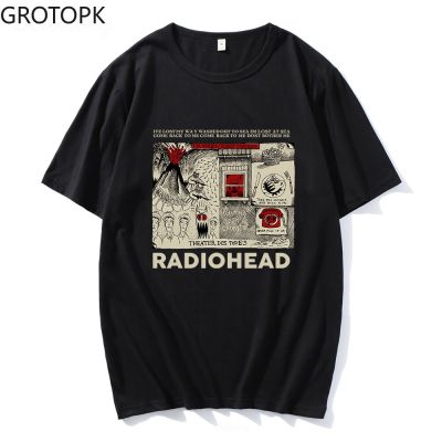 Radiohead T Shirt Vintage Hop Rock Band Tshirts Music Fans Funny Prints Mens 100 Cotton 100% Cotton Gildan