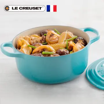 Le Creuset 3.75-qt Cast Iron Cassadou with Glass Lid - Cool Mint 