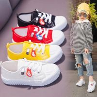 COD SDGREYRTYT [SKIC]Autumn Fashion Korean Style Kids Boy Girl Casual Canvas Shoes Children Flat Shoes