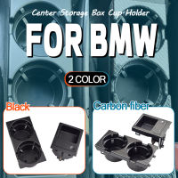 ใหม่ Double Hole รถจัดแต่งทรงผมด้านหน้าคอนโซลกลางกล่องเก็บเหรียญถ้วยสำหรับ BMW E46 Series 1999-2006 51168217953