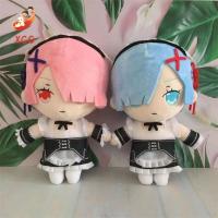 XUECHUANGYING ญี่ปุ่น อะนิเมะ หมอนยัดไส้ ของขวัญสำหรับเด็ก ตุ๊กตา Rem Ram ตุ๊กตาผ้า Re: ชีวิตในโลกที่แตกต่างจากศูนย์ เรมยัดไส้ของเล่น