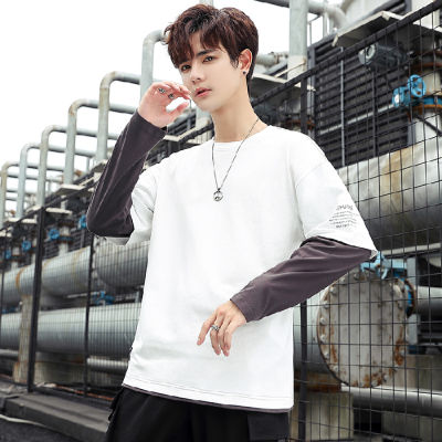 Spring the new youth loose long-sleeved T-shirt male cotton OK joker XueShengChao mens T-shirt