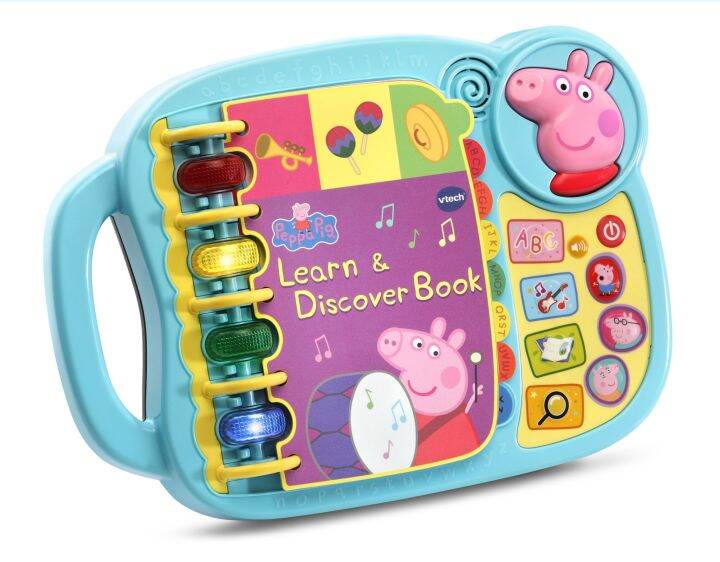 นำเข้า-หนังสือกิจกรรมvtech-peppa-pig-learn-and-discover-book-great-gift-for-kids