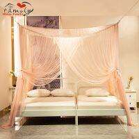 【LZ】✆  European Style 4 Corner Post Bed Camping Canopy Mosquito Net Queen King Size for Home Bedroom Baby Adults Decor Travel Camping