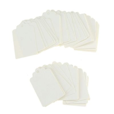 【LZ】✷  100 pçs 5x3cm borda ondulada papel kraft pendurado tag jóias preço do vestuário embalagem etiquetas cartões de presente diy festa de casamento decoração