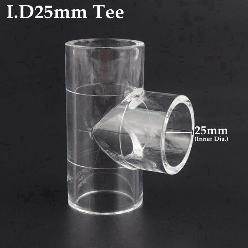 Plexiglass Water Supply Tube Clear Acrylic Pipe Fittings 1pc 20mm