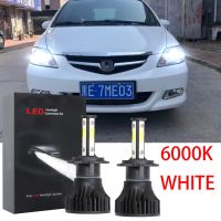 New ชุดหลอดไฟหน้าฮาโลเจน LED 6000K 2005 6003-2008 แบบเปลี่ยน สําหรับ Honda City