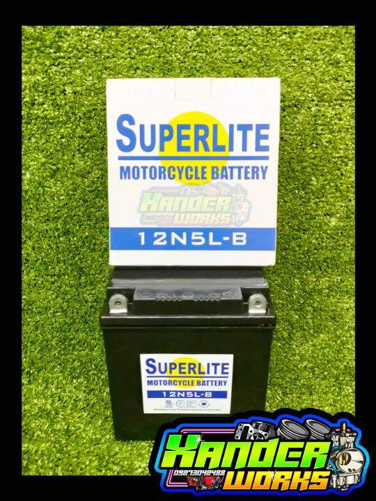 SUPERLITE MOTORCYCLE BATTERY 12N5L-B (GAWANG MOTOLITE) | Lazada PH