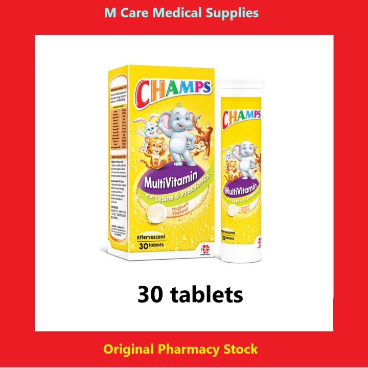 Champs Multivitamin Plus Lysine & Prebiotics Yoghurt Flavour 30
