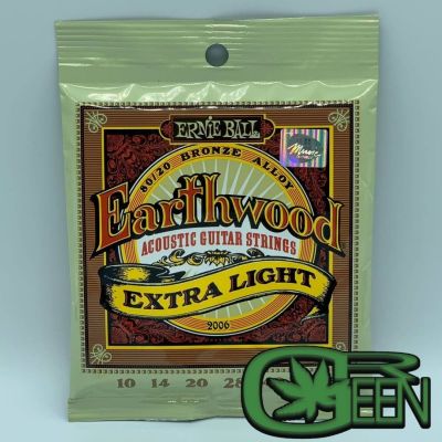Ernie Ball สายกีตาร์โปร่ง รุ่น Earthwood (Extra Light) เบอร์ 10/50