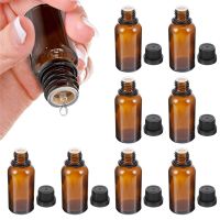 【YF】✑☬  5ml-30ml 6PCS Refillable Glass Oils Bottles Perfume Aromatherapy with Orifice Reducer Dropper and Caps