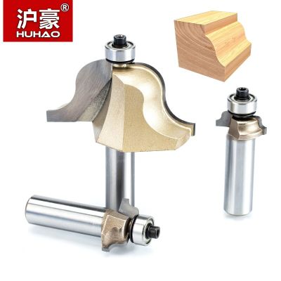 HUHAO 1pc 1/2－Shank Roman Ogee Bit Double Edging Router Bits Milling Cutter สําหรับไม้ End Mill Carbide เครื่องมืองานไม้