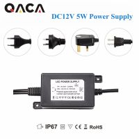 Outdoor 5W switching DC Adapter LED Lighting Driver Transformer Power Supply for Lights DC12V Waterproof IP67 US/EU/AU/UK Y1205B Electrical Circuitry