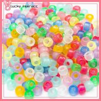 LUCKY HAIRACC 3mm คะ เรืองแสงในที่มืดลูกปัด สีสันสดใส กำไลข้อมือสร้อยข้อมือ ลูกปัดเรืองแสงลูกปัด เครื่องประดับอัญมณีอัญมณี สำหรับกำไลข้อมือ