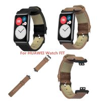 Durable Color PU Leather Wristband Watch Band Wrist Strap For-Huawei Watch Fit Smart Wristband Accessories