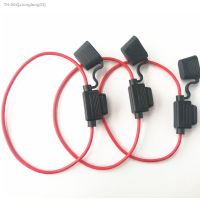 ♞ 3PCS/lot Waterproof Automotive Medium Blade Inline Fuse Holder with 12V Small Fuse Harness Box and 16AWG Wire Cable 12V 32V