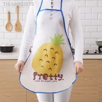 ☈✒♠ Semi Transparent Waterproof Anti-oil Apron Cartoon Fruit Printing Brief Adult Apron Kitchen Baking Cooking Accessories Bib Apron