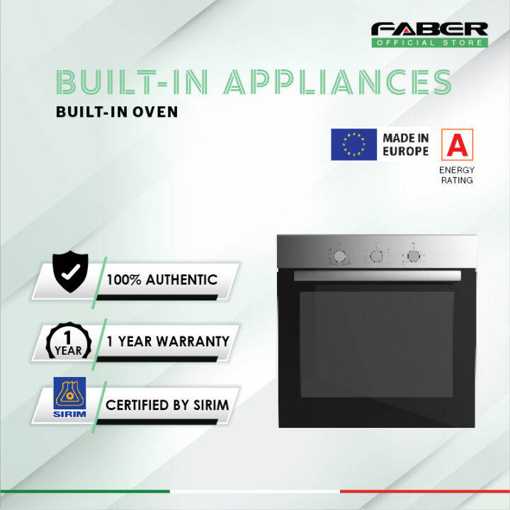 FABER BUILTIN OVEN 66L FBO 660SS (MADE IN EUROPE) Lazada