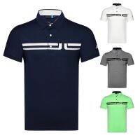 J.LINDERBERG Golf Short SleeveTT-shirt Mens Top Quick-Drying No Ironing Lapel golf poloShirt Breathable nsWQ LJNX