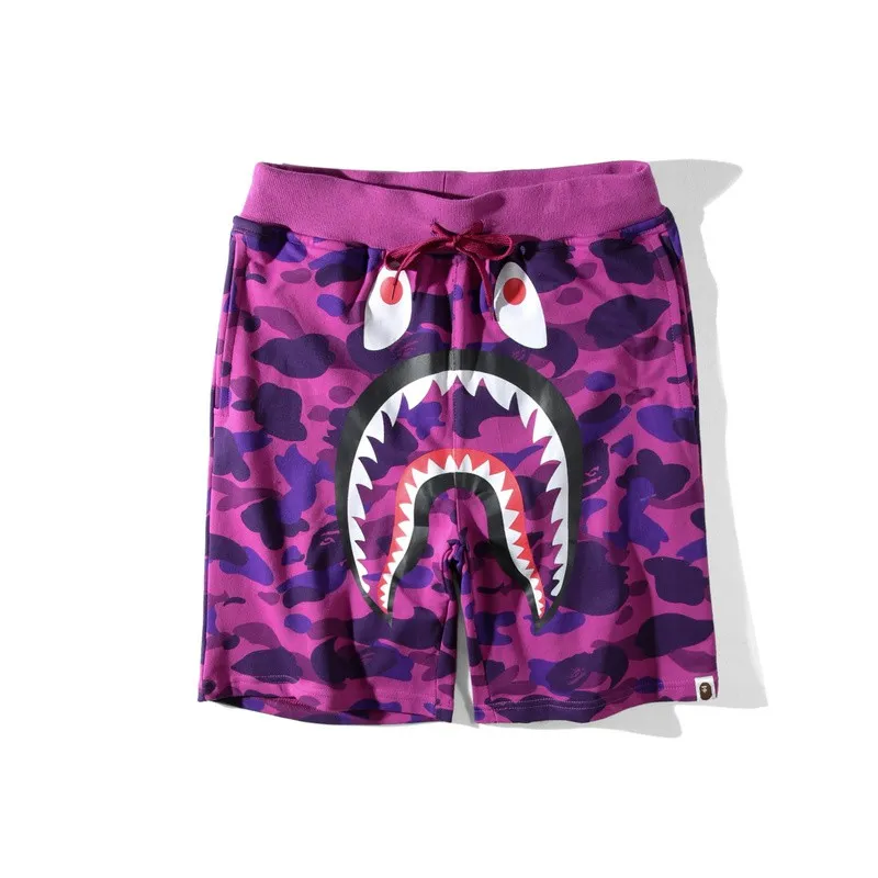 purple bape shorts