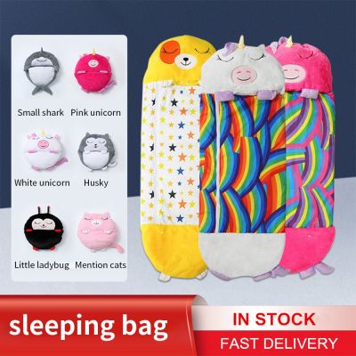 Sleeping Bag Kids Cartoon Sleepsacks Childrens Sleeping Bag Plush Doll Pillow Boys Girls Baby Animal Sleep Sack For Birthday