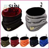 SUN BOX ชายหญิง ที่คลุมหน้า ตั้งแคมป์ ฤดูหนาวในฤดูหนาว ผ้าพันคอหลอดสกี ครึ่งหน้า ผ้าพันคอขนแกะ ปลอกคอกันหนาว