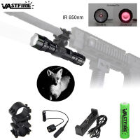 Zoomable 5W อินฟราเรด Night Vision LED IR-850nm ไฟฉายไฟฉายใช้กับอุปกรณ์ Night Vision 18650แบตเตอรี่ชาร์จสวิตช์ระยะไกล