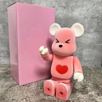 กล่องสี Bearbrick รุนแรงหมีร่วมรักหมี Flocking เครื่องประดับมือถือรุ่นสำเร็จรูปตุ๊กตา400%