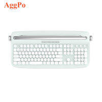 Wireless office typewriter mechanical feel keyboard tablet universal fashion r round keycap wireless keyboard