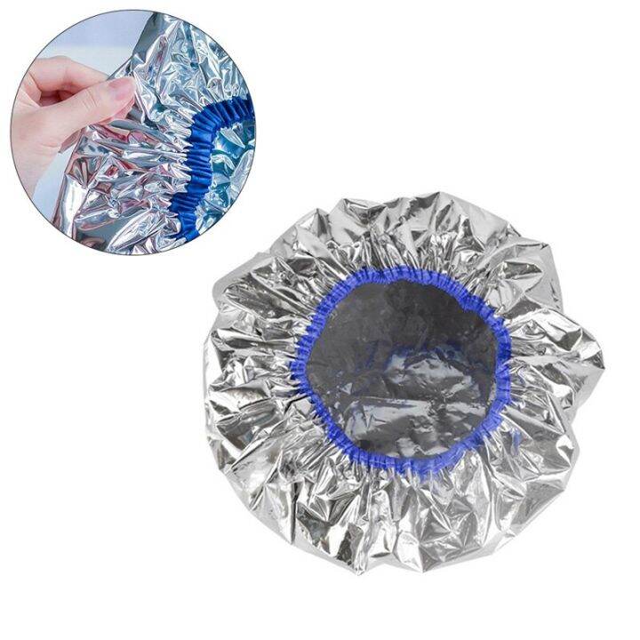 27-28-30cm-in-diameter-shower-cap-heat-insulation-aluminum-foil-hat-elastic-bathing-cap-for-women-hair-salon-bathroom-adhesives-tape