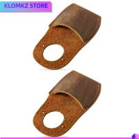 KLOMKZ 2PCS สีน้ำตาลสีน้ำตาลเข้ม ถุงมือเชื่อมโลหะ พียู PU นิ้วสำหรับนิ้วมือ ทนต่ออุณหภูมิ ป้องกันความร้อน ป้องกันความร้อนนิ้วมือ การเชื่อมเชื่อม