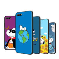 Snoopy อ่อนนุ่ม เคสโทรศัพท์ หรับ OPPO  Black ปก