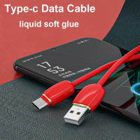 Cecair Lembut Gam USB Jenis C Kabel Pengecas Cepat USBC Kabel C Efon Bimbit Mengecas Kayar Data untuk Xiaomi Redmi Mate