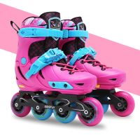 Kids Children Professional Inline Speed Skates Shoes 3 Colors Roller Skates Sneaker 4-Wheels Girl Boy Outdoor Skate Size 30-43 Training Equipment