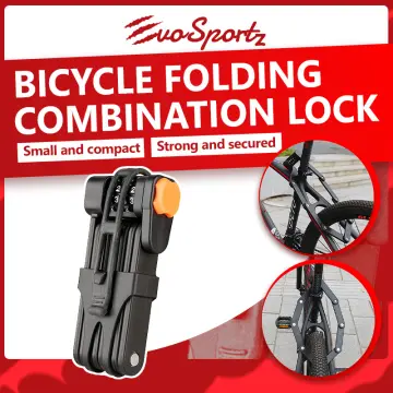 ROCKBROS Folding Bike Lock with Mounting Bracket 4-Digit Foldable