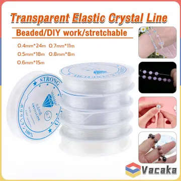 0.2-0.8mm Transparent Fishing Line For Beading, Crystal Thread
