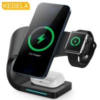 ❈✚ 3 in 1 Magnetic Wireless Charger Stand For iPhone 12 13 Pro Max Qi Fast Charging Induction Chargers For Apple Watch AirPods