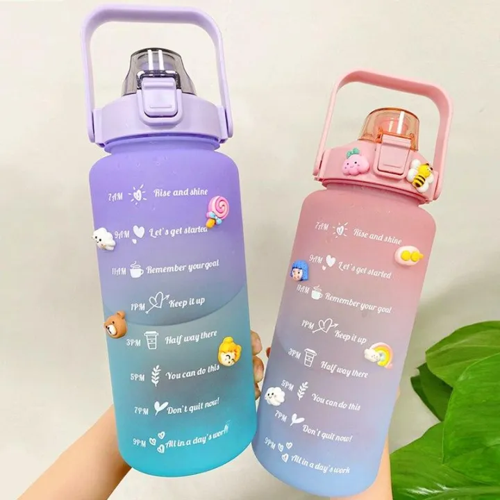 [COD] 2L Water Bottle Large Capacity Water Bottle Viral Botol Air Viral ...