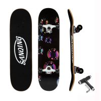 สเก็ตบอร์ดสมบูรณ์สเก็ตบอร์ด Skateboard 31  X 8  ,7ชั้นไม้เมเปิลแคนาดา,คลาสสิก Tricks สเก็ตบอร์ดสำหรับผู้ใหญ่เด็กวัยรุ่น